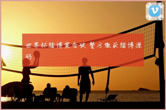 世界杯赌博案告破 警方缴获赌博源码