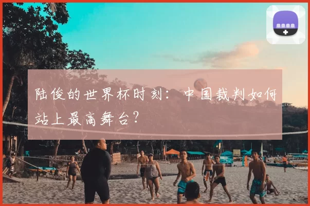 陆俊的世界杯时刻:中国裁判如何站上最高舞台?