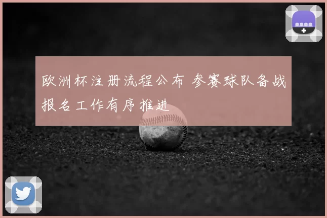 欧洲杯注册流程公布 参赛球队备战报名工作有序推进