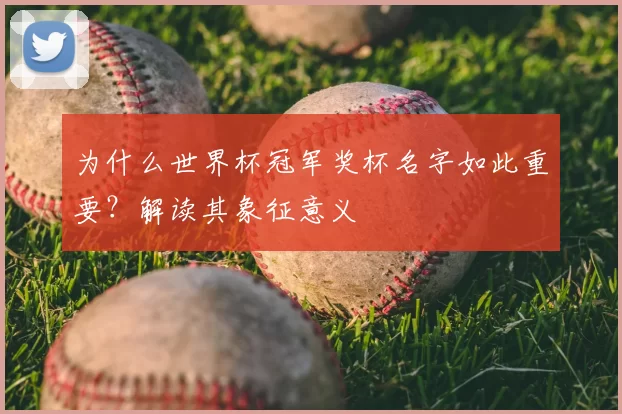 为什么世界杯冠军奖杯名字如此重要？解读其象征意义